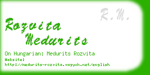 rozvita medurits business card